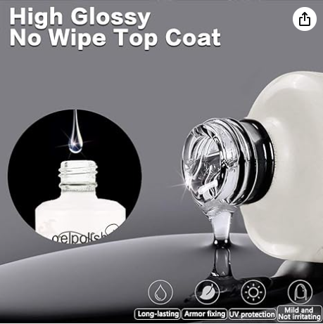 VISHINE Nail Polish Base + Top Coat Set Gel
