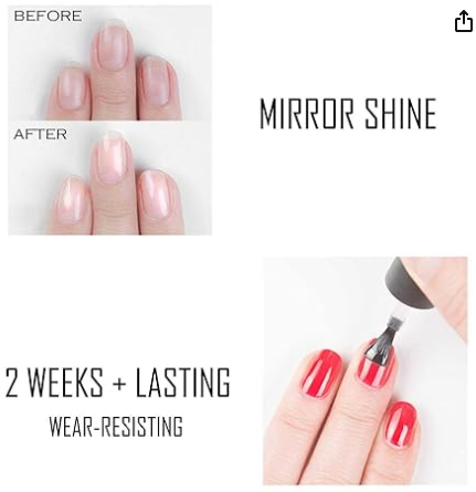 VISHINE Nail Polish Base + Top Coat Set Gel