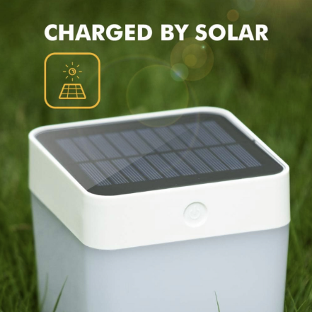 100-Lumen Solar LED Portable waterproof table 3 Step Dimmer Lamp