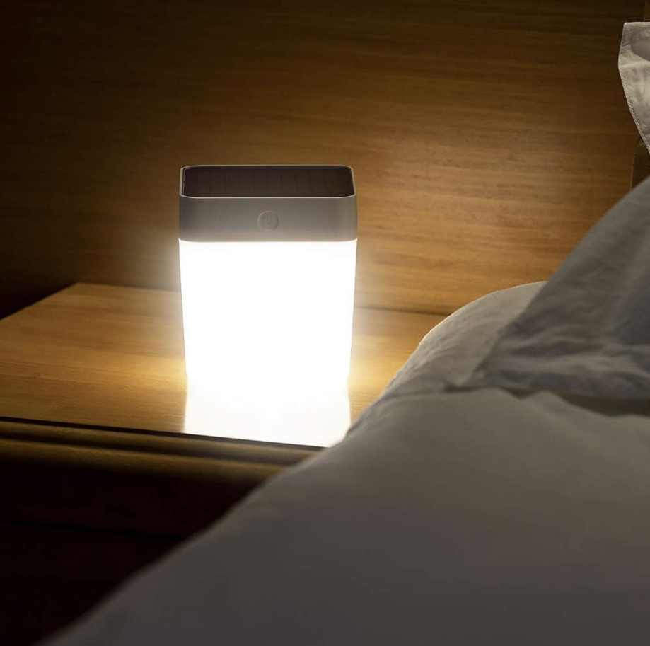 100-Lumen Solar LED Portable waterproof table 3 Step Dimmer Lamp