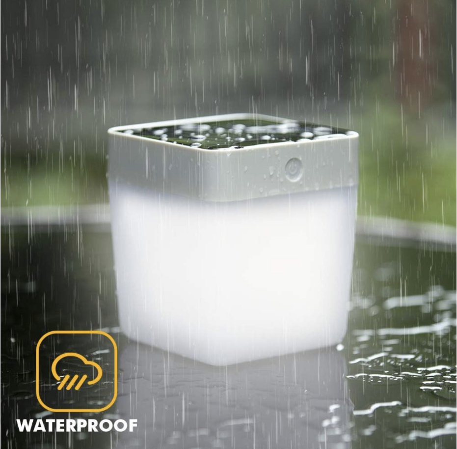 100-Lumen Solar LED Portable waterproof table 3 Step Dimmer Lamp