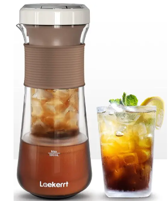 Portable Electric Cold Brew Coffee Maker, Laekerrt Iced Tea Brewer