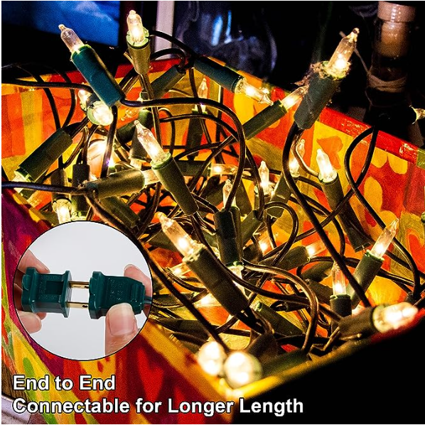 Christmas Lights 150 Count 33 FT Christmas Mini String Lights Green Wire 120V