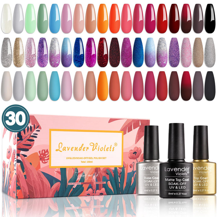 Lavender Violets Gel Nail Polish Kit