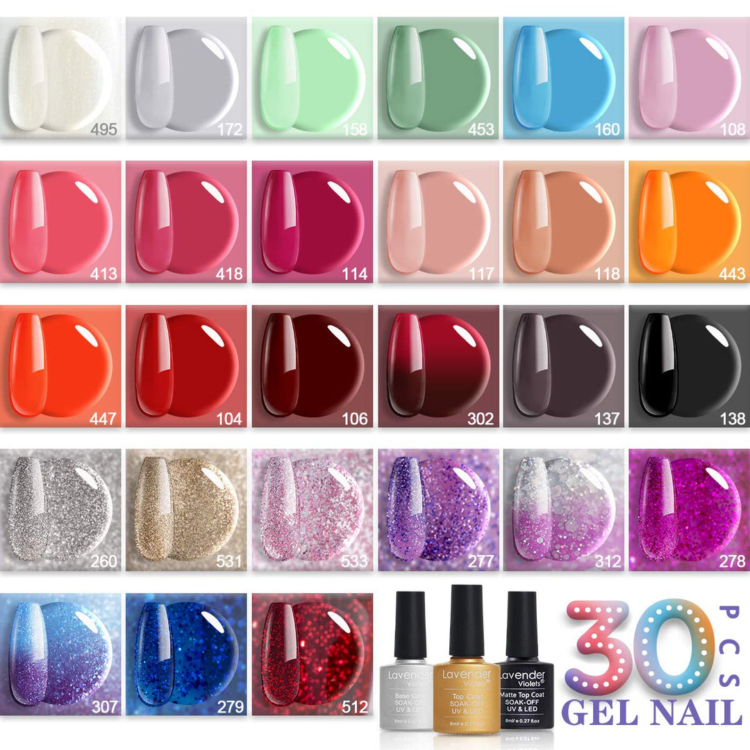 Lavender Violets Gel Nail Polish Kit