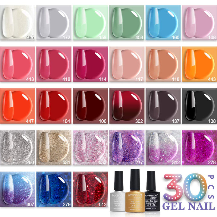 Lavender Violets Gel Nail Polish Kit