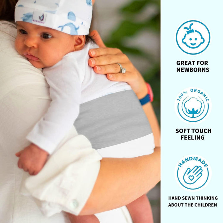 Baby Colic and Belly Gas Relief, Heated Tummy Wrap for Newborns Swaddling Belt