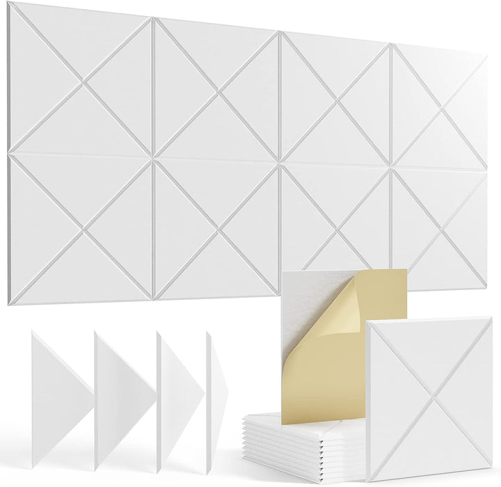12 Pack Acoustic Panels Self-Adhesive, 12"X 12"X 0.4"Sound Proof Foam Panels