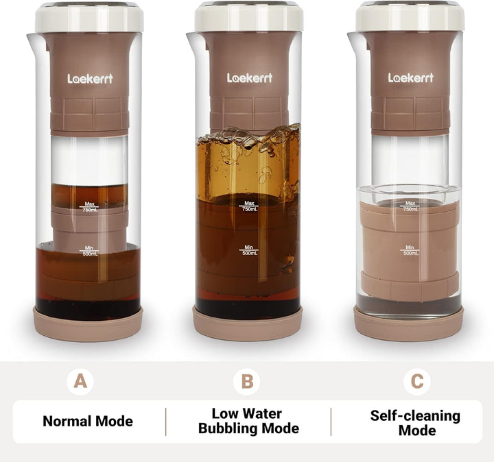 Portable Electric Cold Brew Coffee Maker, Laekerrt Iced Tea Brewer
