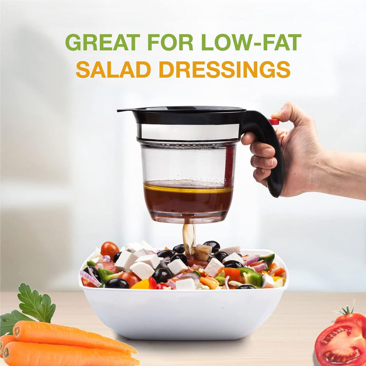 4 Cup Oil Strainer Kitchen Gadgets Grease Separator- 3in1 Multifunctional Peeler