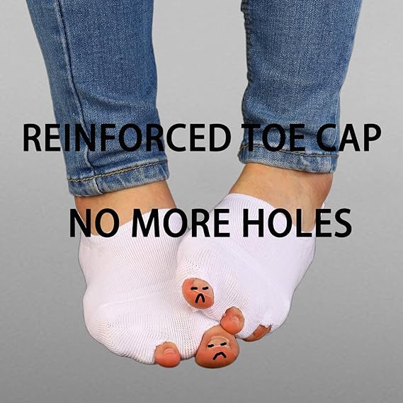 WHISPER DEER No Show Socks Invisible Low Cut Loafer Sneaker Socks With Non Slip Grip