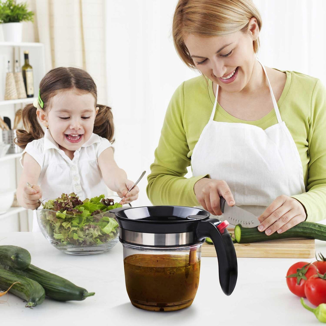 4 Cup Oil Strainer Kitchen Gadgets Grease Separator- 3in1 Multifunctional Peeler