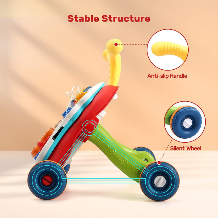 Sit-to-Stand Learning Walker, 2 in 1 Baby Walker, Early Educational Child Activity Center