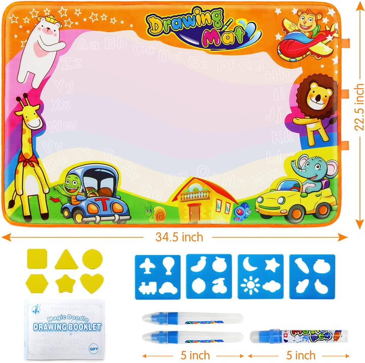 Mess Free Water Doodle Mat Painting Writing Coloring Educational Toy