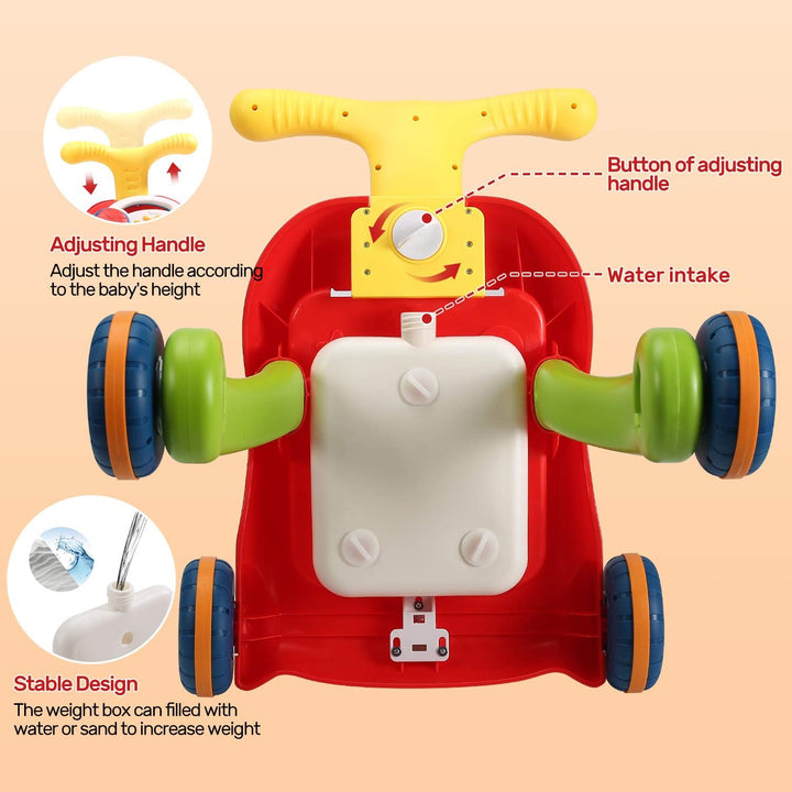 Sit-to-Stand Learning Walker, 2 in 1 Baby Walker, Early Educational Child Activity Center