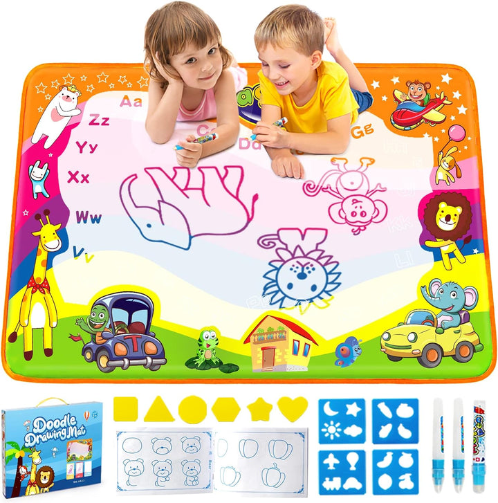 Mess Free Water Doodle Mat Painting Writing Coloring Educational Toy