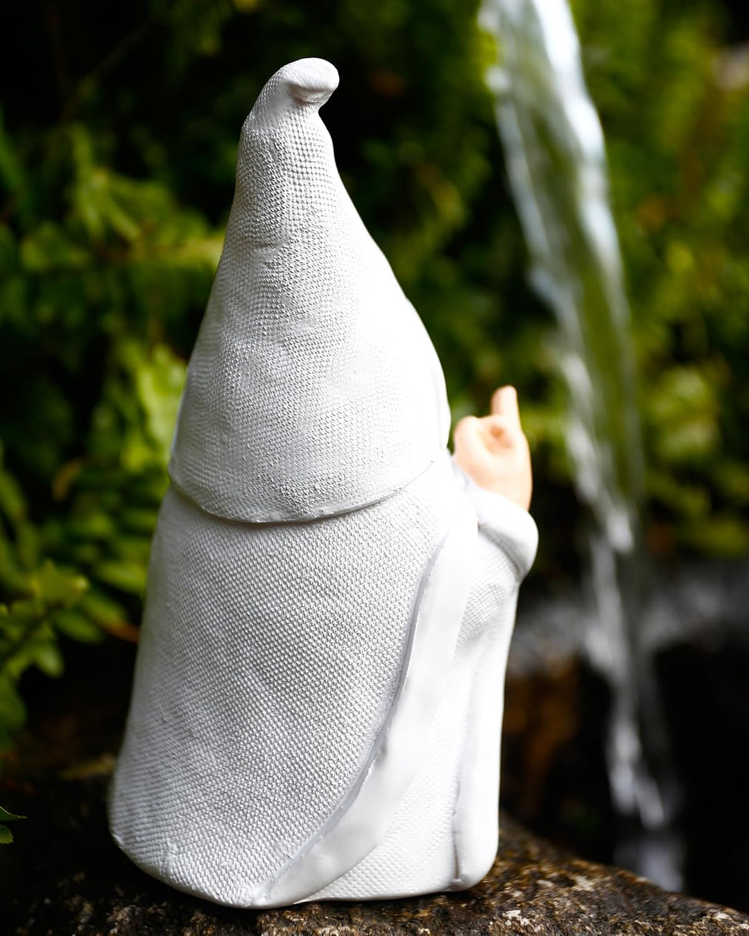 Funny Garden Gnome Statue W/Middle Finger for Indoor Lawn Garden Outside Yard Decor