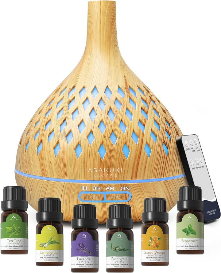ASAKUKI Essential Oil Diffuser Set