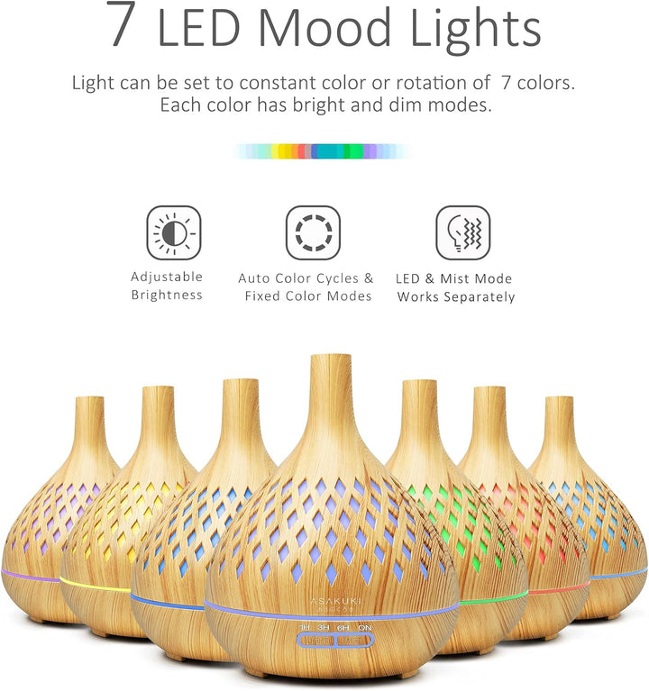 ASAKUKI Essential Oil Diffuser Set