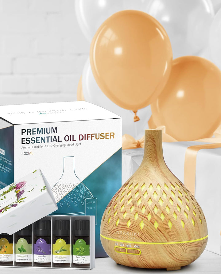 ASAKUKI Essential Oil Diffuser Set