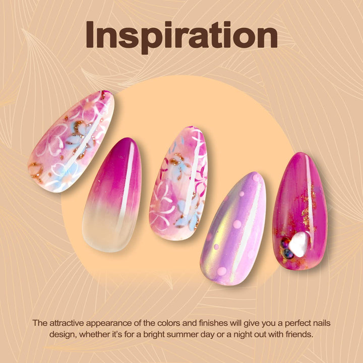 Lavender Violets 42 Pcs Gel Nail Polish Set