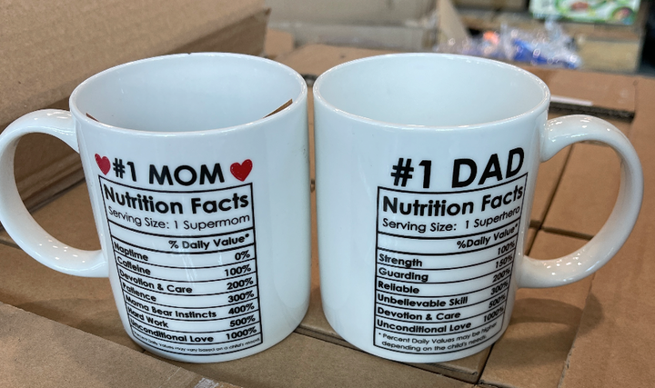 Best Mom Dad Gift Set, Mothers Fathers Day Mugs Gifts from Daughter Son